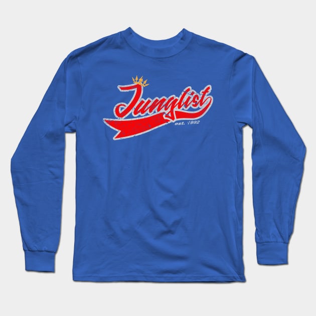 Team Junglist Crown Red Long Sleeve T-Shirt by KORAX